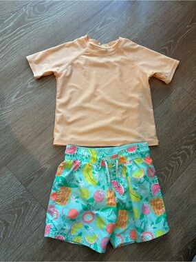 4T Kids boy Swim Shirt rashguard Trunks Shorts toddler 4 cat jack wonder nation